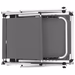 VidaXL 44335 chaise d'extérieur Linge Siège rembourré Aluminium, Acier, Textile Gris - Vue supplémentaire 5