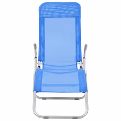 VidaXL 44337 chaise d'extérieur Linge Polyester, Polyvinyl chloride (PVC) Bleu
