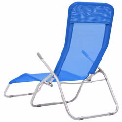 VidaXL 44337 chaise d'extérieur Linge Polyester, Polyvinyl chloride (PVC) Bleu - Vue supplémentaire 4