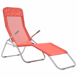 VidaXL 44339 chaise d'extérieur Linge Polyester, Polyvinyl chloride (PVC) Rouge