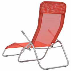 VidaXL 44339 chaise d'extérieur Linge Polyester, Polyvinyl chloride (PVC) Rouge - Vue supplémentaire 4
