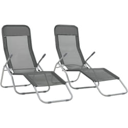 VidaXL 44340 chaise d'extérieur Linge Polyester, Polyvinyl chloride (PVC) Anthracite