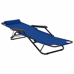 VidaXL 44342 chaise d'extérieur Linge Polyester Bleu - Vue supplémentaire 7