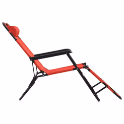 VidaXL 44344 chaise d'extérieur Linge Polyester Rouge - Vue supplémentaire 8