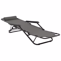VidaXL 44345 chaise d'extérieur Linge Polyester Gris - Vue supplémentaire 7