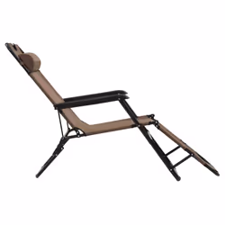 VidaXL 44346 chaise d'extérieur Linge Polyester Marron - Vue supplémentaire 5
