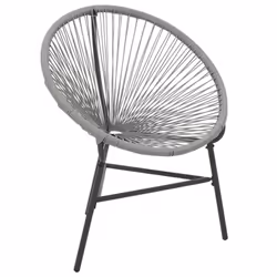 VidaXL 44481, Terrace, Siège rembourré, Polyéthylène, Rotin, Acier, Gris, 110 kg, 690 mm