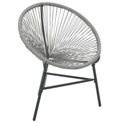 VidaXL 44481 chaise d'extérieur Terrace Siège rembourré Polyéthylène, Rotin, Acier Gris