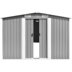 Vidaxl - Abri de jardin 257x392x181 cm Métal Gris