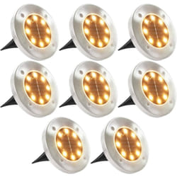 Lampe solaire au sol 8 pcs Lumières led blanches chaudes Vidaxl