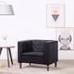 vidaXL Fauteuil noir velours - TU
