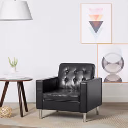 vidaXL Fauteuil noir similicuir - TU