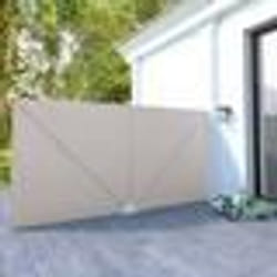 vidaXL Auvent latéral pliable de terrasse Crème 400 x 200 cm - TU