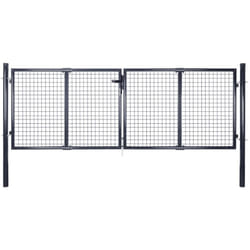 Vidaxl - Portail en maille Acier galvanisé 289x100 cm Gris