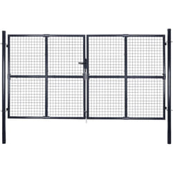 Vidaxl - Portail en maille de jardin Acier galvanisé 289x175 cm Gris