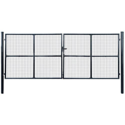 Vidaxl - Portail en maille de jardin Acier galvanisé 400 x 150 cm Gris
