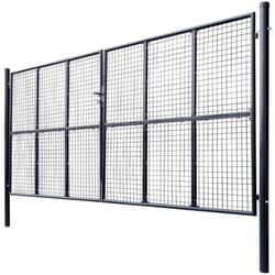 Vidaxl - Portail en maille de jardin Acier galvanisé 400 x 175 cm Gris