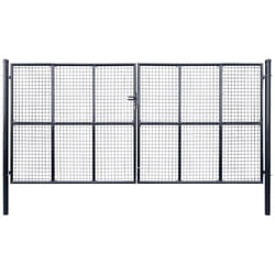 Vidaxl - Portail en maille de jardin Acier galvanisé 400 x 200 cm Gris