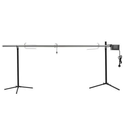 vidaXL Gril de barbecue automatique avec moteur Inox 207x45x81 cm