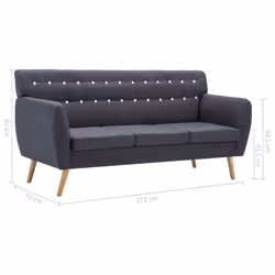 VidaXL 247125 canapé Gris - Vue supplémentaire 8