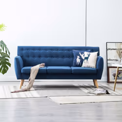 VidaXL 247130 canapé Bleu