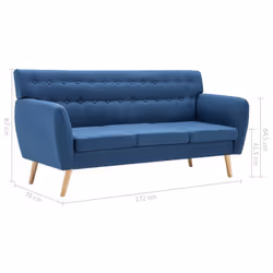 VidaXL 247130 canapé Bleu - Vue supplémentaire 8