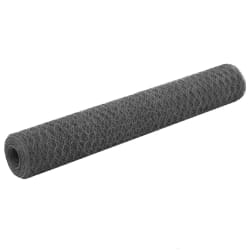 vidaXL Grillage Acier et revêtement en PVC 25 x 1 m Gris - TU