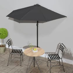 vidaXL Parasol de balcon et mât en aluminium Anthracite 270x144cm Demi 44589