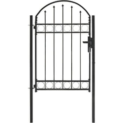 Vidaxl - Portail de jardin avec dessus arqué Acier 1 x 1,5 m Noir