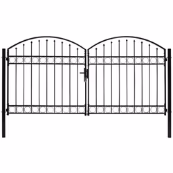 Ce portail de clôture double sera une entrée pratique au style moderne pour isoler votre jardin du monde extérieur. Très stab ...