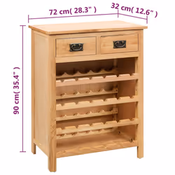 VidaXL 247043 porte-bouteilles Panneaux MDF, Bois Marron - Vue supplémentaire 6