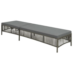 VidaXL 44455 chaise d'extérieur Linge Siège rembourré Polyéthylène, Rotin, Acier Gris