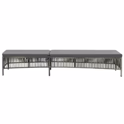 VidaXL 44455 chaise d'extérieur Linge Siège rembourré Polyéthylène, Rotin, Acier Gris