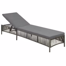 VidaXL 44455 chaise d'extérieur Linge Siège rembourré Polyéthylène, Rotin, Acier Gris