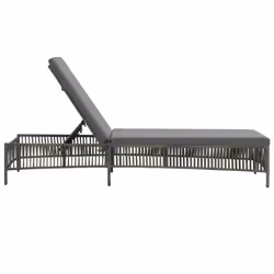 VidaXL 44455 chaise d'extérieur Linge Siège rembourré Polyéthylène, Rotin, Acier Gris - Vue supplémentaire 4