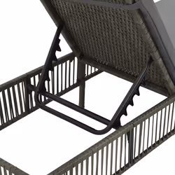 VidaXL 44455 chaise d'extérieur Linge Siège rembourré Polyéthylène, Rotin, Acier Gris - Vue supplémentaire 5