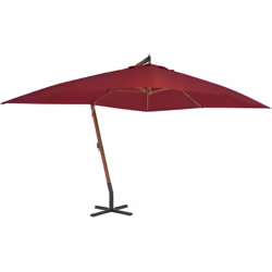 Cet élégant parasol suspendu en bois est parfait pour créer de l'ombre et vous protéger des rayons UV nocifs. Fabriquée en po ...