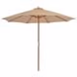 vidaXL Parasol d'extérieur avec mât en bois 300 cm taupe - TU