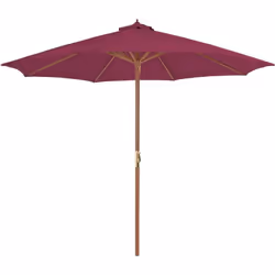 Cet élégant parasol en bois est parfait pour créer de l'ombre et vous protéger des rayons UV nocifs. Fabriquée en polyester a ...