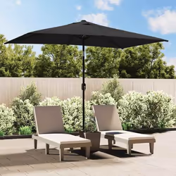 vidaXL Parasol d'extérieur avec mât en métal 300x200 cm anthracite - TU
