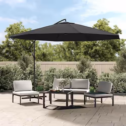 vidaXL Parasol de jardin en porte-à-faux et poteau en aluminium - TU