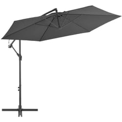 Parasol en porte-à-feux avec poteau Aluminium 300 cm Anthracite