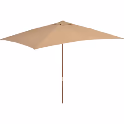 Cet élégant parasol en bois est parfait pour créer de l'ombre et vous protéger des rayons UV nocifs. Fabriquée en polyester a ...