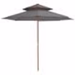 vidaXL Parasol à deux étages avec mât en bois 270 cm anthracite - TU