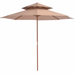 Cet élégant parasol en bois est parfait pour créer de l'ombre et vous protéger des rayons UV nocifs. Fabriquée en polyester a ...