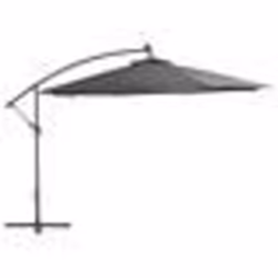 vidaXL Parasol de jardin en porte-à-faux et lumières LED mât en métal - TU