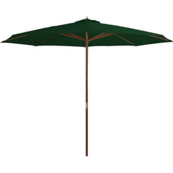 Vidaxl - Parasol d'extérieur avec mât en bois 350 cm Vert