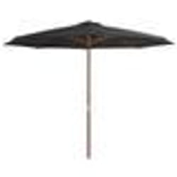 vidaXL Parasol d'extérieur avec mât en bois 350 cm Anthracite - TU