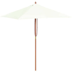 Parasol avec mât en bois 150 x 200 cm Sable