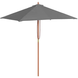 vidaXL Parasol d'extérieur avec mât en bois 150x200 cm anthracite - TU